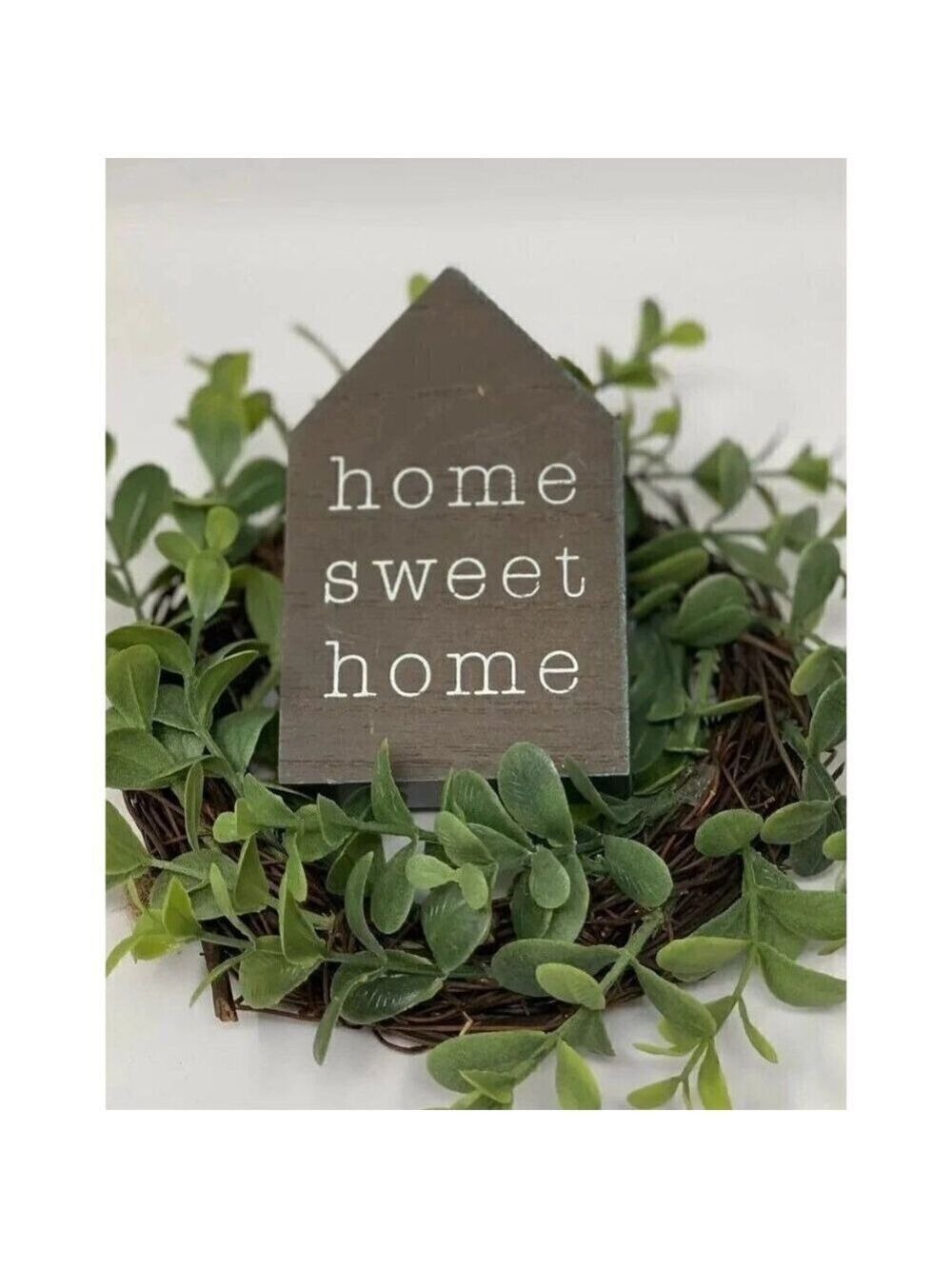 Farmhouse Mini Sign Home Sweet Home Tiered Tray Decor Brown Gray Neutral Kitchen